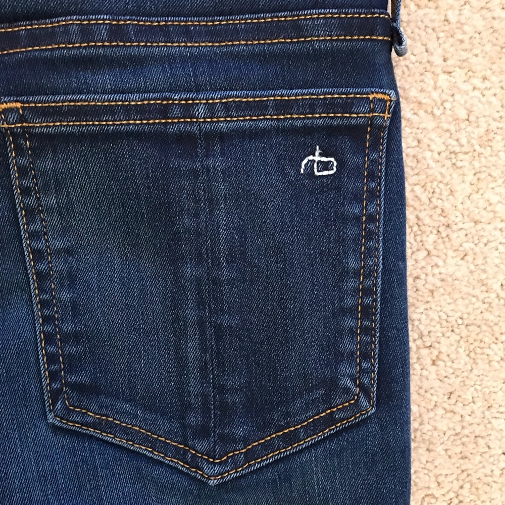 Rag and Bone Cate Mid Rise Skinny Jeans Womens Waist 24 Size 0 Dark Wash Blue - Picture 13 of 16